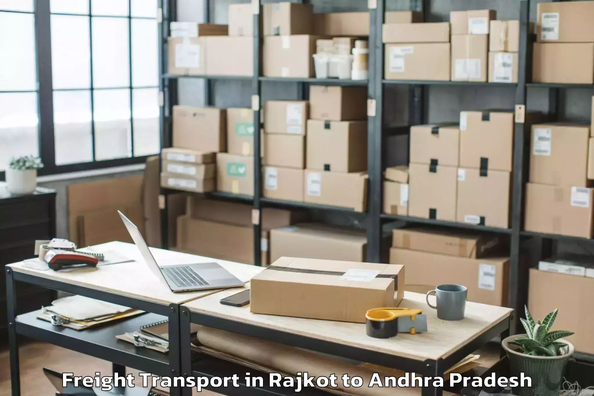 Reliable Rajkot to Uppalaguptam Freight Transport